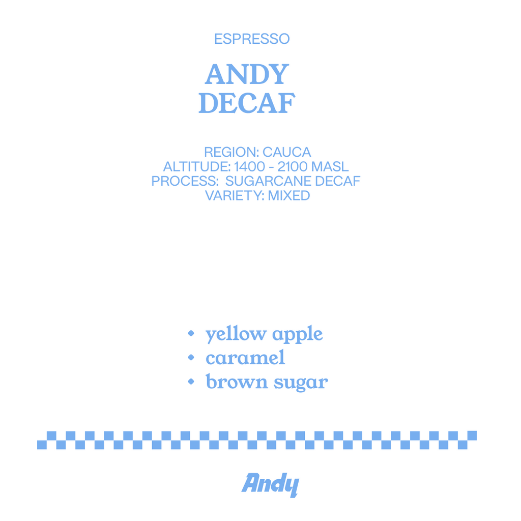 Andy Roasters Colombia Tumbaga DECA detail