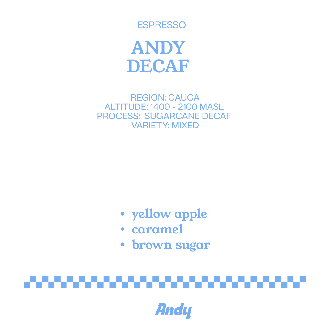 Andy Roasters Colombia Tumbaga DECA detail