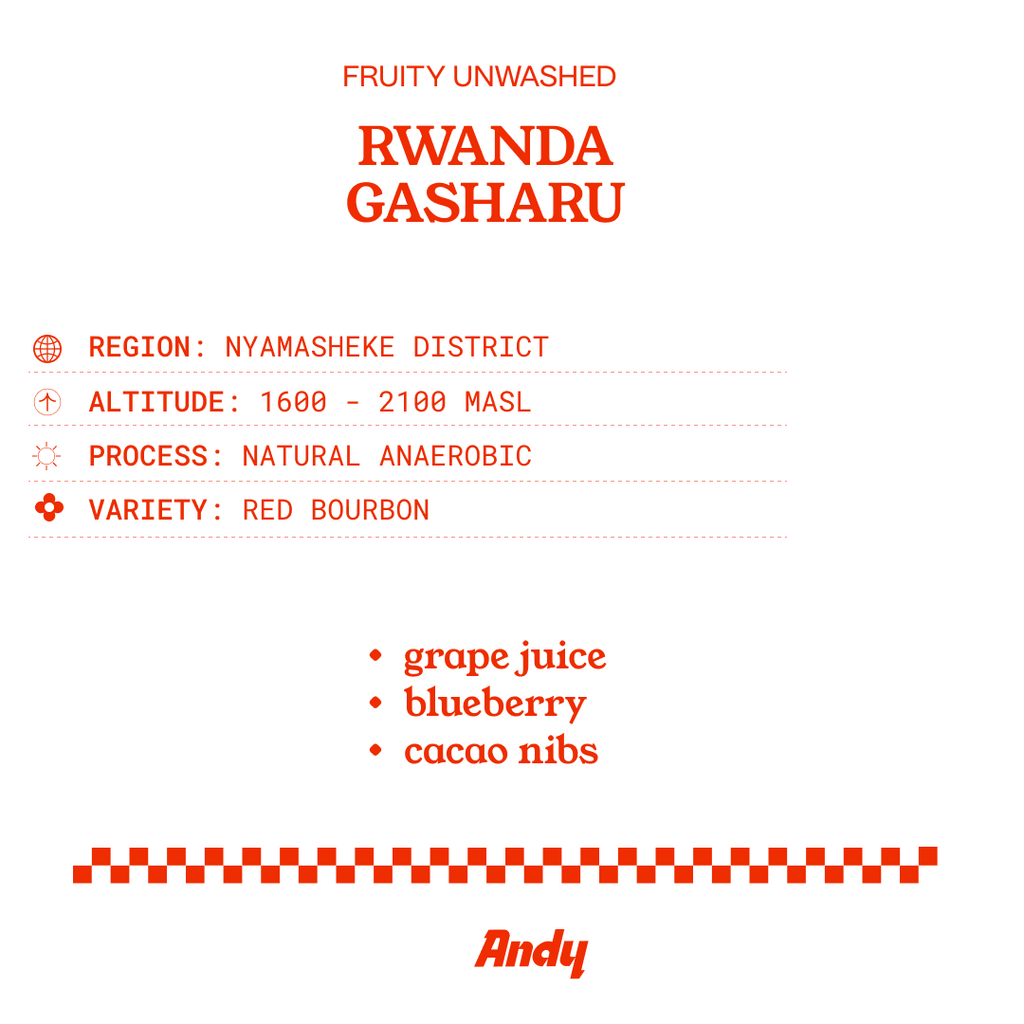 Espresso, Rwanda Gasharu (Fruity Unwashed)